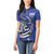 Personalized FSM 1986 Independence Day Women Polo Shirt Polynesian Shark Tattoo Style