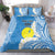 Personalized Palau 1994 Belau Rekid Bedding Set Polynesian Plumeria Style