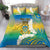 Personalised Tuvalu 1978 Independence Day Bedding Set Polynesian Plumeria Style