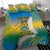 Personalised Tuvalu 1978 Independence Day Bedding Set Polynesian Plumeria Style