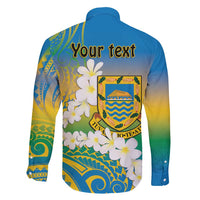 Personalised Tuvalu 1978 Independence Day Family Matching Mermaid Dress and Hawaiian Shirt Polynesian Plumeria Style