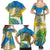 Personalised Tuvalu 1978 Independence Day Family Matching Summer Maxi Dress and Hawaiian Shirt Polynesian Plumeria Style