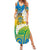 Personalised Tuvalu 1978 Independence Day Family Matching Summer Maxi Dress and Hawaiian Shirt Polynesian Plumeria Style