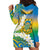 Personalised Tuvalu 1978 Independence Day Hoodie Dress Polynesian Plumeria Style