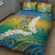 Personalised Tuvalu 1978 Independence Day Quilt Bed Set Polynesian Plumeria Style