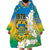 Personalised Tuvalu 1978 Independence Day Wearable Blanket Hoodie Polynesian Plumeria Style