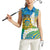 Personalised Tuvalu 1978 Independence Day Women Sleeveless Polo Shirt Polynesian Plumeria Style