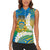 Personalised Tuvalu 1978 Independence Day Women Sleeveless Polo Shirt Polynesian Plumeria Style