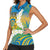 Personalised Tuvalu 1978 Independence Day Women Sleeveless Polo Shirt Polynesian Plumeria Style