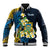 Personalised Tuvalu Beautiful Plumeria Flower Baseball Jacket