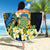 Personalised Tuvalu Beautiful Plumeria Flower Beach Blanket