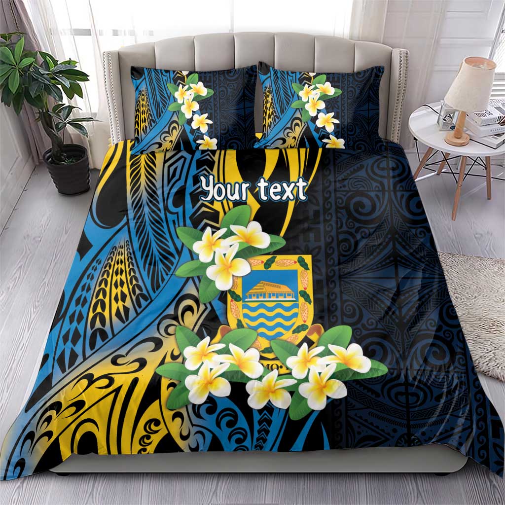 Personalised Tuvalu Beautiful Plumeria Flower Bedding Set LT9 - Polynesian Pride