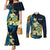 Personalised Tuvalu Beautiful Plumeria Flower Couples Matching Mermaid Dress and Long Sleeve Button Shirt