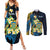 Personalised Tuvalu Beautiful Plumeria Flower Couples Matching Summer Maxi Dress and Long Sleeve Button Shirt