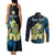 Personalised Tuvalu Beautiful Plumeria Flower Couples Matching Tank Maxi Dress and Long Sleeve Button Shirt