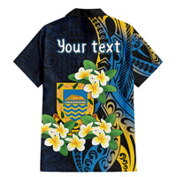 Personalised Tuvalu Beautiful Plumeria Flower Family Matching Mermaid Dress and Hawaiian Shirt