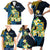 Personalised Tuvalu Beautiful Plumeria Flower Family Matching Short Sleeve Bodycon Dress and Hawaiian Shirt