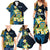 Personalised Tuvalu Beautiful Plumeria Flower Family Matching Summer Maxi Dress and Hawaiian Shirt