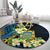 Personalised Tuvalu Beautiful Plumeria Flower Round Carpet