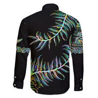 New Zealand Family Matching Long Sleeve Bodycon Dress and Hawaiian Shirt Aotearoa Silver Fern Mixed Papua Shell Green Vibe LT9 - Polynesian Pride