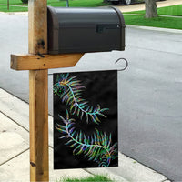 New Zealand Garden Flag Aotearoa Silver Fern Mixed Papua Shell Green Vibe LT9 - Polynesian Pride