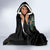 New Zealand Hooded Blanket Aotearoa Silver Fern Mixed Papua Shell Green Vibe LT9 - Polynesian Pride