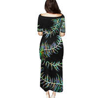 New Zealand Puletasi Aotearoa Silver Fern Mixed Papua Shell Green Vibe LT9 - Polynesian Pride