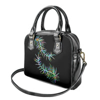 New Zealand Shoulder Handbag Aotearoa Silver Fern Mixed Papua Shell Green Vibe LT9 - Polynesian Pride