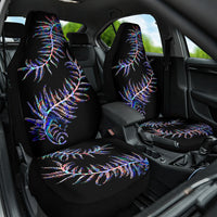 New Zealand Car Seat Cover Aotearoa Silver Fern Mixed Papua Shell Purple Vibe LT9 One Size Purple - Polynesian Pride