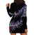 New Zealand Hoodie Dress Aotearoa Silver Fern Mixed Papua Shell Purple Vibe LT9 - Polynesian Pride