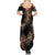 New Zealand Family Matching Summer Maxi Dress and Hawaiian Shirt Aotearoa Silver Fern Mixed Papua Shell Red Vibe LT9 - Polynesian Pride