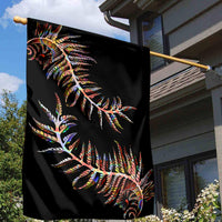 New Zealand Garden Flag Aotearoa Silver Fern Mixed Papua Shell Red Vibe LT9 - Polynesian Pride