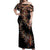 New Zealand Off Shoulder Maxi Dress Aotearoa Silver Fern Mixed Papua Shell Red Vibe LT9 Women Red - Polynesian Pride