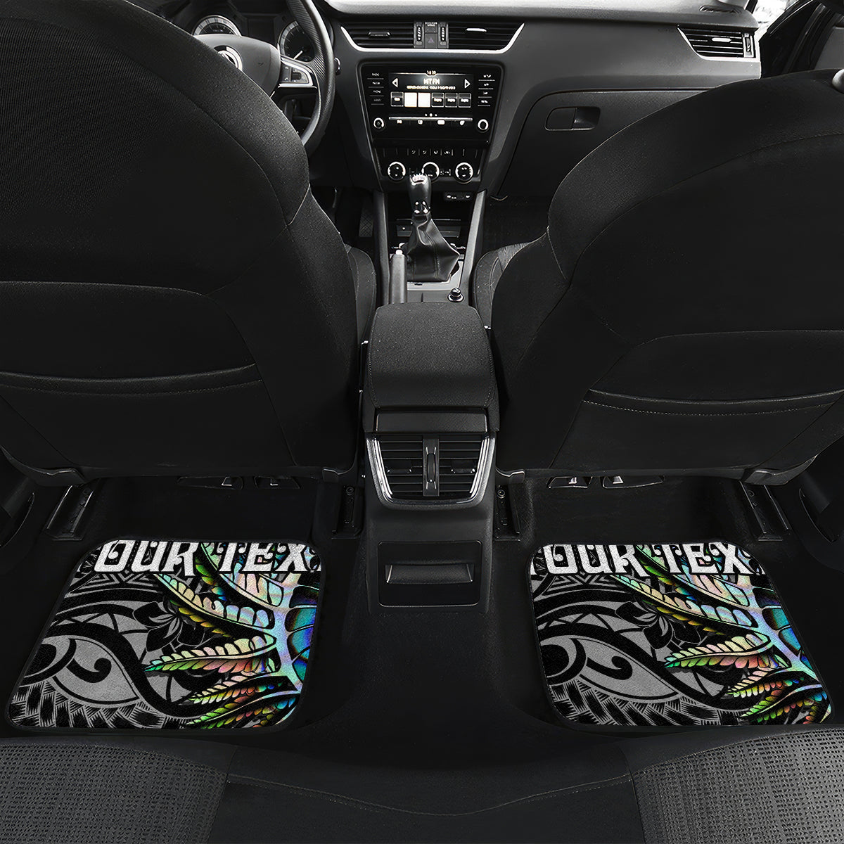 Custom New Zealand Rugby Car Mats NZ Black Fern Champions History With Papua Shell LT9 - Polynesian Pride