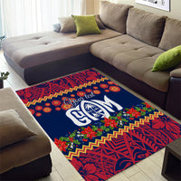 Personalised Guam Christmas Area Rug Felis Pusgua Santa Beach Polynesian Pattern LT9 - Polynesian Pride