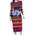 Personalised Guam Christmas Family Matching Long Sleeve Bodycon Dress and Hawaiian Shirt Felis Pusgua Santa Beach Polynesian Pattern LT9 Mom's Dress Blue - Polynesian Pride