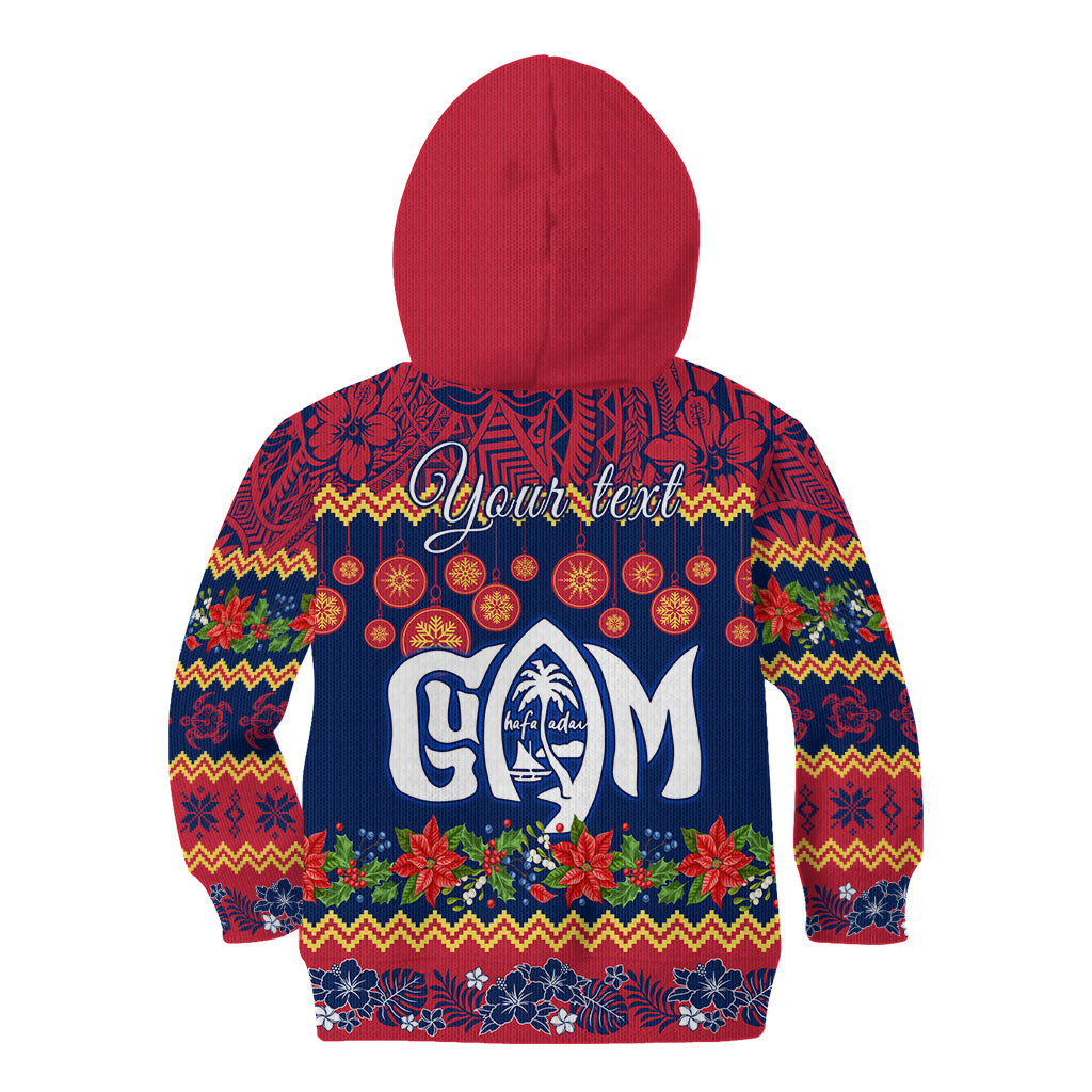 Personalised Guam Christmas Kid Hoodie Felis Pusgua Santa Beach Polynesian Pattern LT9 - Polynesian Pride