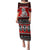 Personalised New Zealand Christmas Family Matching Puletasi Dress and Hawaiian Shirt Maori Tiki Meri Kirihimete LT9 Mom's Dress Red - Polynesian Pride