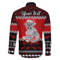 Personalised New Zealand Christmas Family Matching Short Sleeve Bodycon Dress and Hawaiian Shirt Maori Tiki Meri Kirihimete LT9 - Polynesian Pride