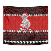 Personalised New Zealand Christmas Tapestry Maori Tiki Meri Kirihimete LT9 - Polynesian Pride