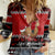 Personalised New Zealand Christmas Women Casual Shirt Kiwi Santa Claus Maori Meri Kirihimete LT9 Female Red - Polynesian Pride