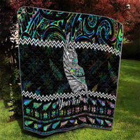Personalised New Zealand Christmas Quilt Maori Fern Manaia Meri Kirihimete with Papaua Shell LT9 - Polynesian Pride