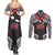 Samoa Black Saturday Couples Matching Summer Maxi Dress and Long Sleeve Button Shirt Samoa mo Samoa with Black Ula Fala