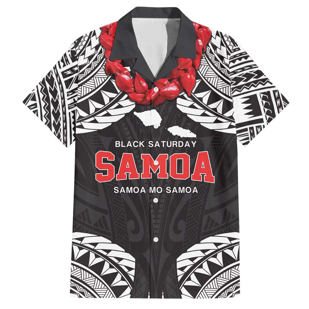 Samoa Black Saturday Family Matching Tank Maxi Dress and Hawaiian Shirt Samoa mo Samoa with Black Ula Fala