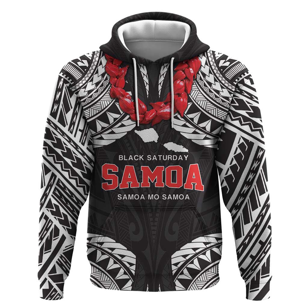 Samoa Black Saturday Hoodie Samoa mo Samoa with Black Ula Fala