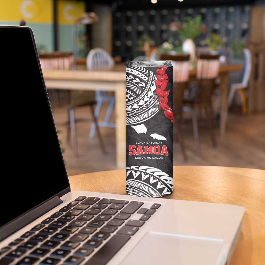 Samoa Black Saturday Skinny Tumbler Samoa mo Samoa with Black Ula Fala