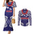 Samoa Black Saturday Couples Matching Mermaid Dress and Long Sleeve Button Shirt Samoa mo Samoa with Blue Ula Fala