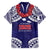 Samoa Black Saturday Family Matching Puletasi and Hawaiian Shirt Samoa mo Samoa with Blue Ula Fala