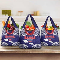 Samoa Black Saturday Grocery Bag Samoa mo Samoa with Blue Ula Fala