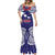 Samoa Black Saturday Mermaid Dress Samoa mo Samoa with Blue Ula Fala